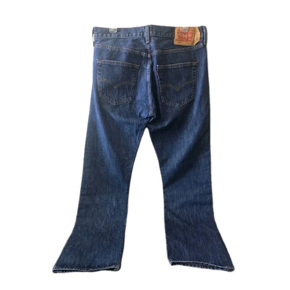 Levi's 501 Original Fit Button Fly‎ Jeans Blue Denim Men's Size 34x32...